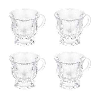 Jogo 4 Xícaras De Café Cappuccino Em Cristal Arcade Lyor 142ml