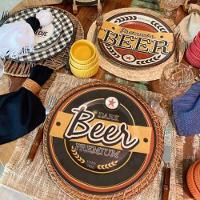 Jogo 2 Pratos Rasos + 2 Pratos Sobremesa Cerâmica Alleanza Beer Cerveja Happy Hour2ª Linha