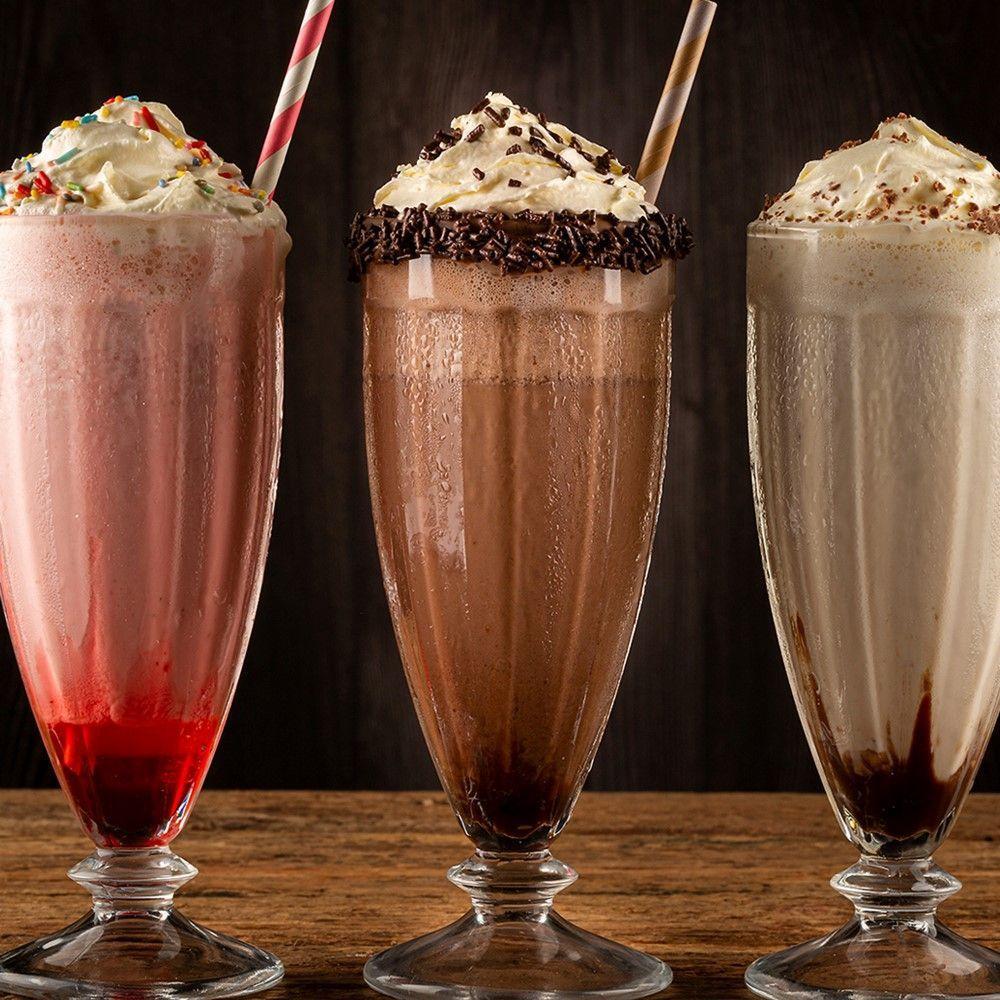 Jogo 4 Copo De Milk Shake Taça De Vidro Transparente Sorveteria 380ml Lyor - 4