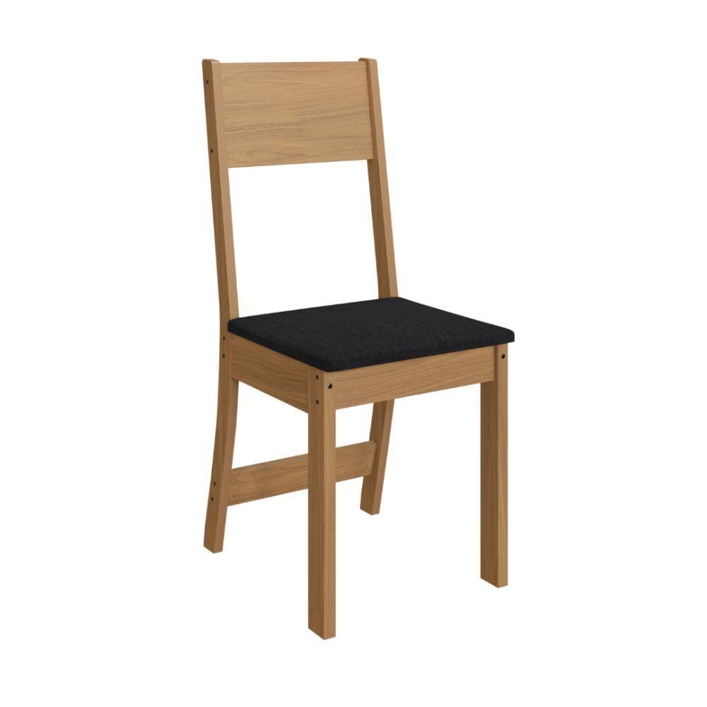 Conjunto Sala De Jantar Fidelitá Siena Com 4 Cadeiras Freijó/off-white Assento Preto - 5