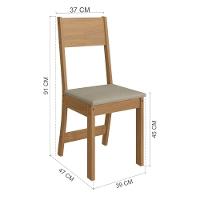 Conjunto Sala De Jantar Fidelitá Veneza Com 4 Cadeiras Freijó/off-white Assento Bege - 6