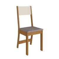 Conjunto Sala De Jantar Fidelitá Roma Com 4 Cadeiras Freijó/off-white/linho