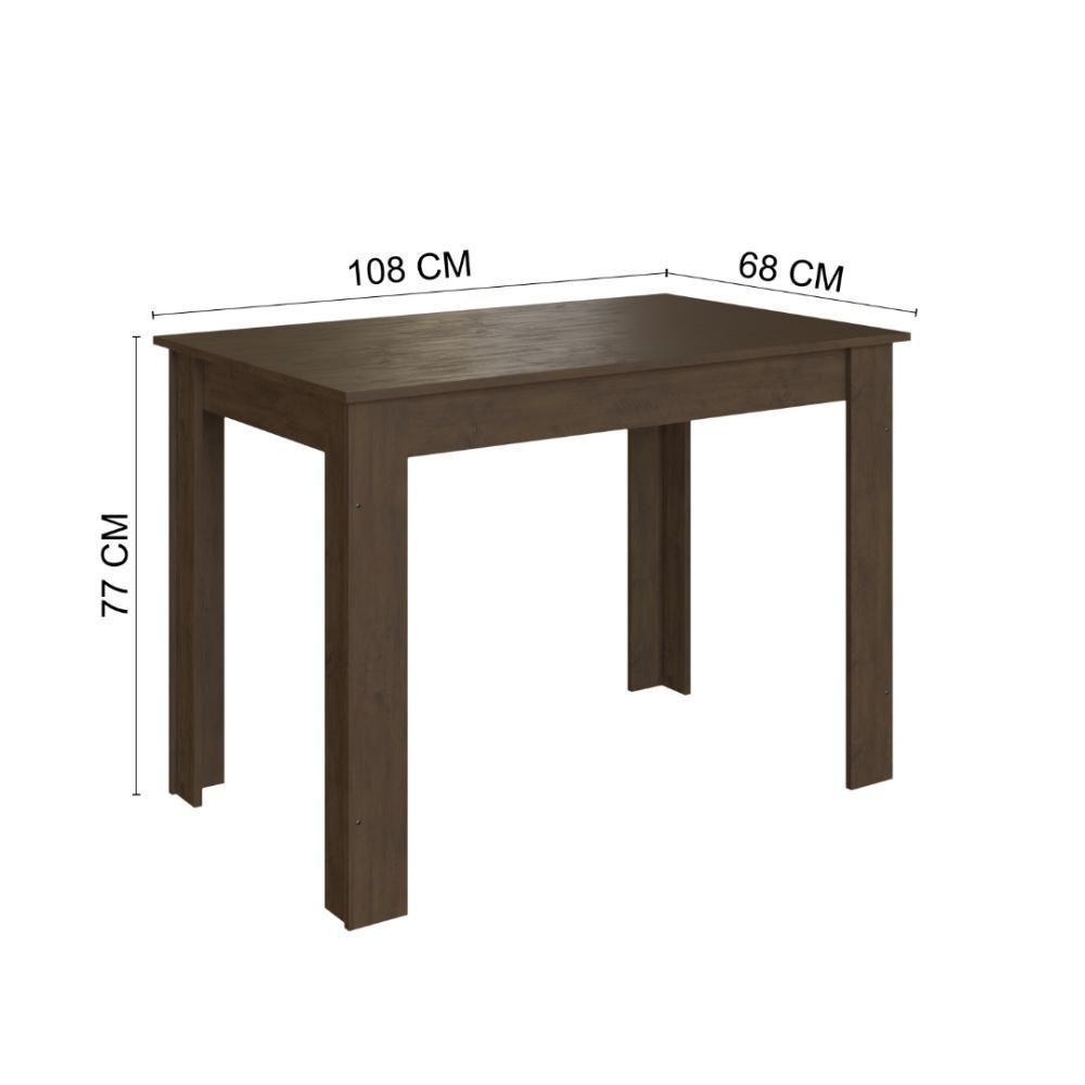 Conjunto Sala De Jantar Fidelitá Veneza Com 4 Cadeiras Noce/off-white Assento Bege - 4