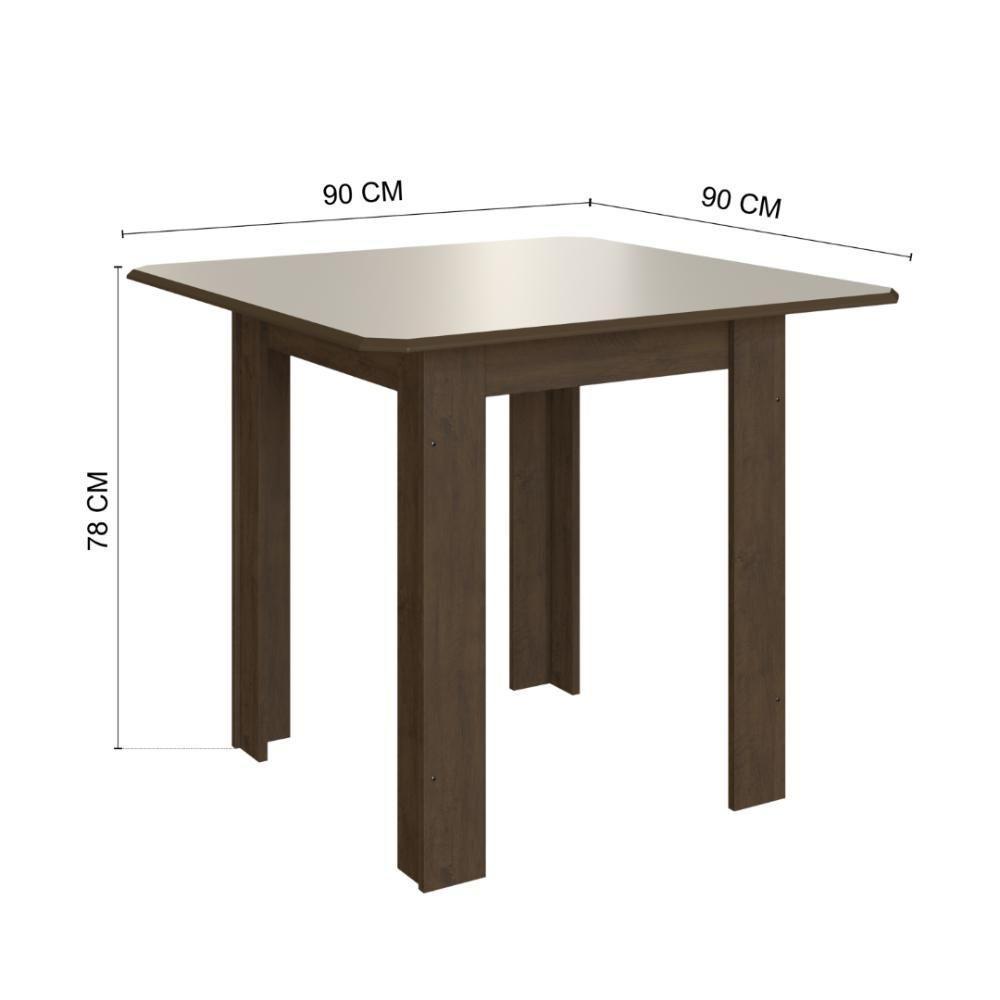 Conjunto Sala De Jantar Fidelitá Pequim Com 4 Cadeiras Noce/off-white Assento Bege - 4