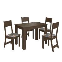 Conjunto Sala De Jantar Fidelitá Veneza Com 4 Cadeiras Noce/off-white Assento Alaska - 2