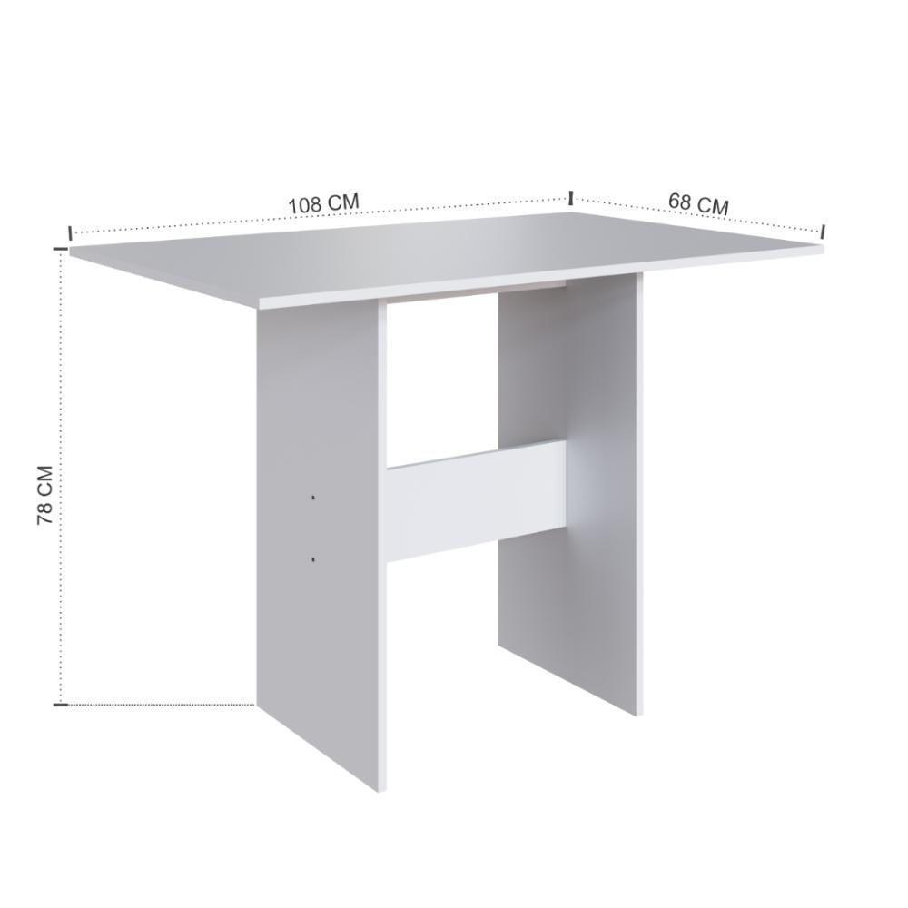 Conjunto Sala De Jantar Fidelitá Siena Com 4 Cadeiras Branco Assento Bege - 4