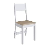 Conjunto Sala De Jantar Fidelitá Siena Com 4 Cadeiras Branco Assento Bege - 5