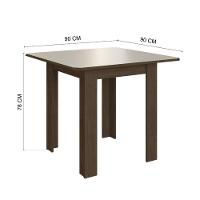 Conjunto Sala De Jantar Fidelitá Pequim Com 4 Cadeiras Noce/off-white Assento Linho