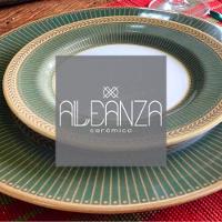 Jogo 2 Xícaras De Café Branca Com Pires Celebrate Verde Cerâmica Alleanza 100ml - 6