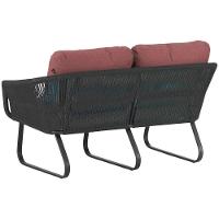 Conjunto Sofá E Poltronas Corda Alumínio Para área Preto - 5