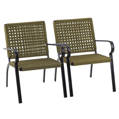 Kit 2 Poltronas Porto Rico Corda Náutica Alumínio Trama Original