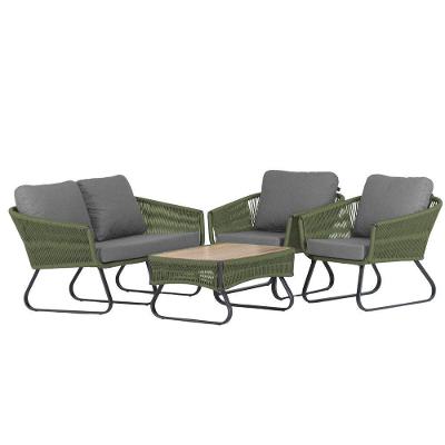 Conjunto Poltronas, Namoradeira E Mesa Milão Trama Original Verde Musgo