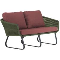 Conjunto Sofá E Poltronas Corda Alumínio Para área Verde Musgo - 5