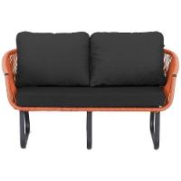 Conjunto Sofá E Poltronas Corda Alumínio Para área Terra Cota - 3