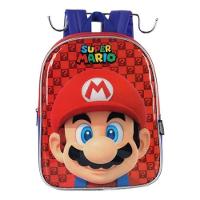 Mochila Escolar Com Alça Costas Creche Super Mario Bros Luxcel - 1