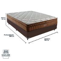 Cama Box Marrom E Colchão Anjos Star Pillow In Casal Anjos - 3