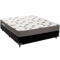 Cama Box Preto E Colchão Light Espuma D33 Casal Ortobom - 1