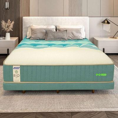 Cama Box Conjugado Queen Com Colchão 158x61x198 Biosoft Gazin Cr35295 Turquesa