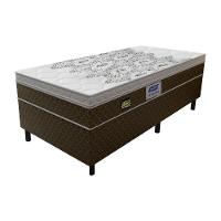 Cama Box Conjugado Solteiro Com Colchão 88x67x188 Stone Plus Gazin Cr35341 Marrom-branco - 2
