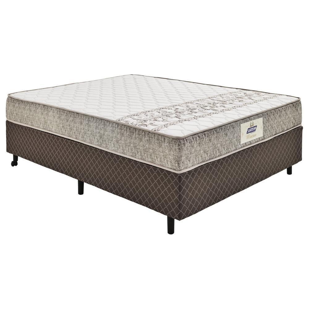 Cama Box Conjugado Casal Com Colchão 138x59x188 Macau Gazin Cr35359 Marrom - 2