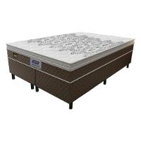 Cama Box Conjugado Queen Com Colchão 158x67x198 Stone Plus Gazin Cr35342 Marrom Branco - 2