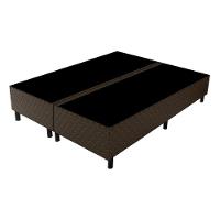 Cama Box Conjugado Queen Com Colchão 158x67x198 Stone Plus Gazin Cr35342 Marrom Branco