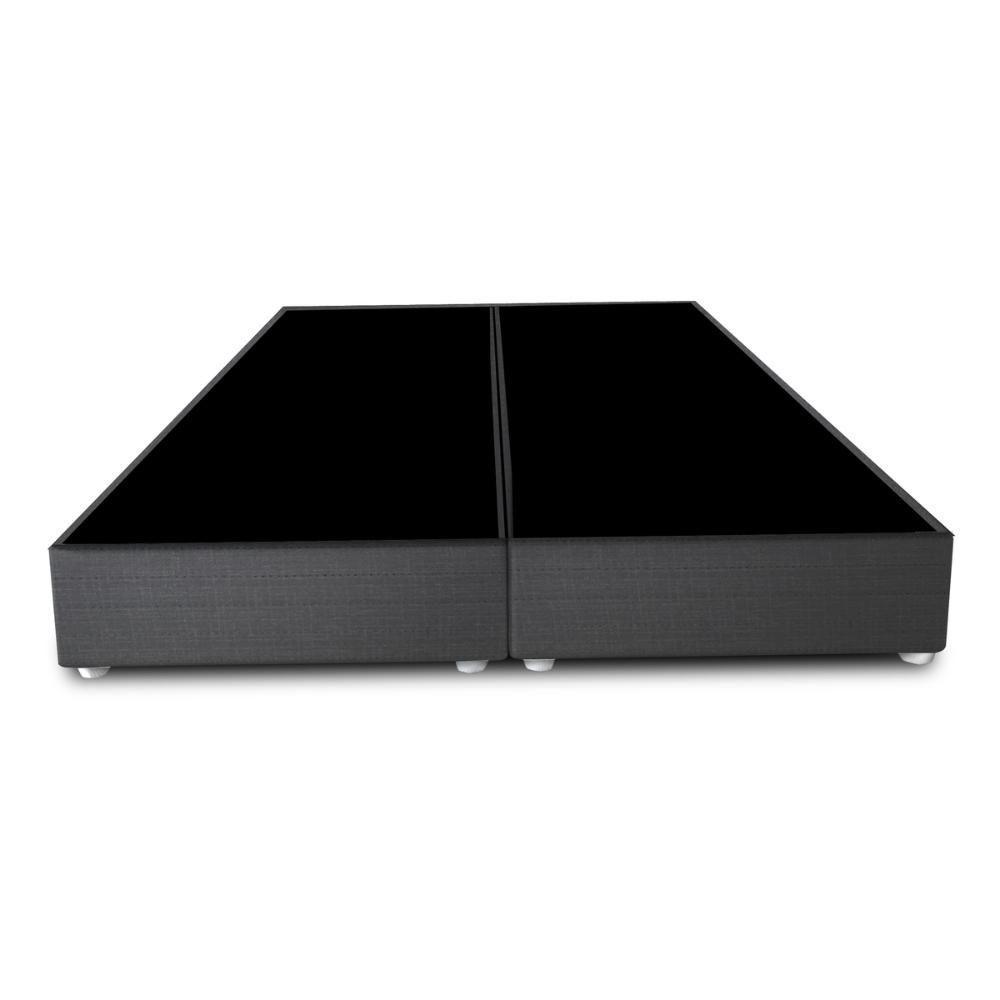 Cama Box Conjugado Queen Com Colchão 158x72x198 Primeline Hr Gazin Cr35302 Chumbo Escuro - 5