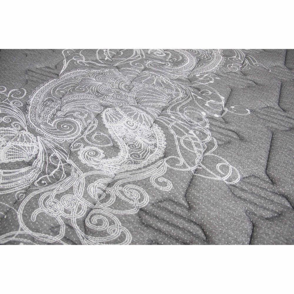 Cama Box Conjugado Casal Com Colchão 138x72x188 Black Night Gazin Cr35353 Preto-cinza - 4