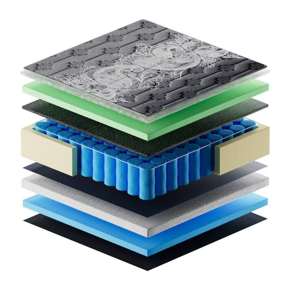 Cama Box Conjugado Casal Com Colchão 138x72x188 Black Night Gazin Cr35353 Preto-cinza - 6