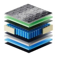 Cama Box Conjugado Casal Com Colchão 138x72x188 Black Night Gazin Cr35353 Preto-cinza - 6