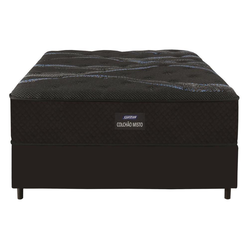 Cama Box Conjugado Casal Com Colchão 138x70x188 Soft Firme Ii Gazin Cr35320 Preto-marrom - 2