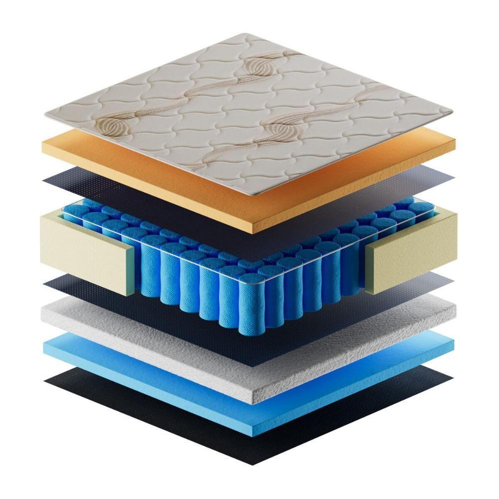 Cama Box Conjugado Queen Com Colchão 158x69x198 Topázio Gazin Cr35348 Areia Preto - 5