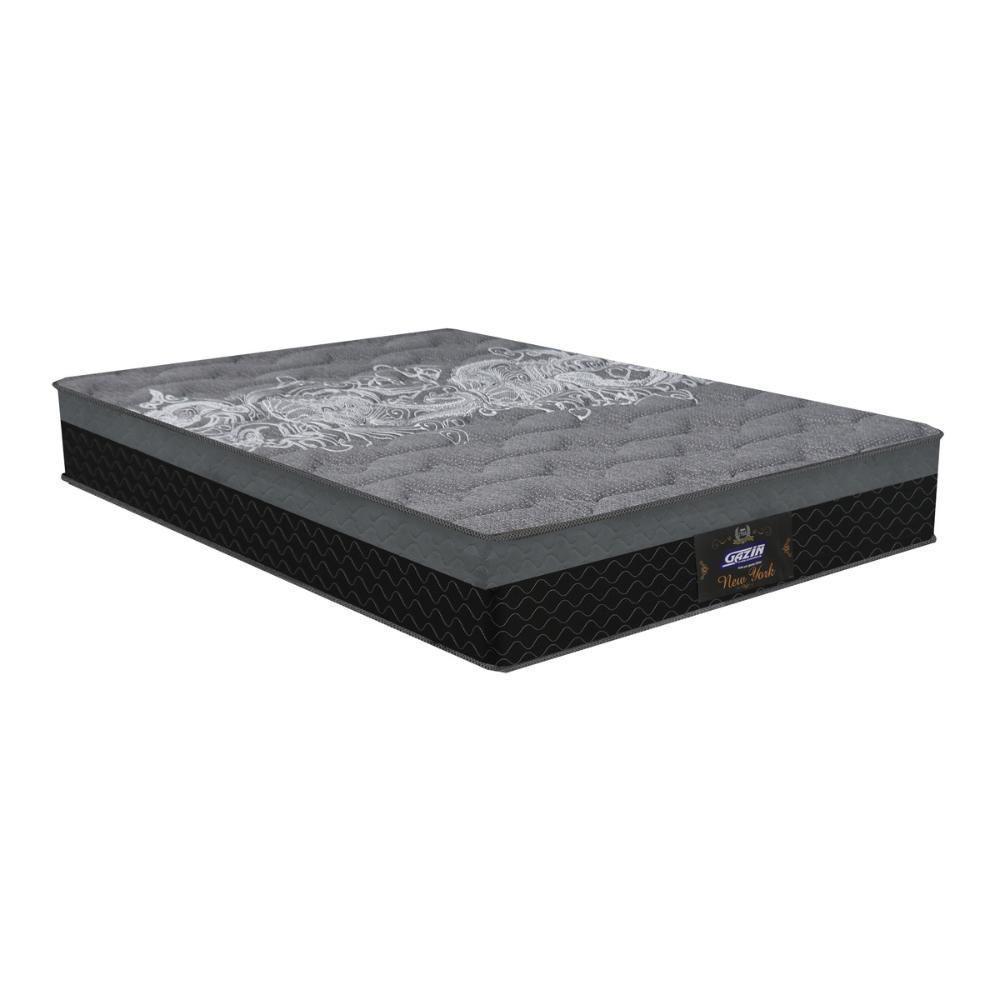 Cama Box Conjugado Casal Com Colchão 138x65x188 New York Hf Gazin Cr35364 Preto - 3