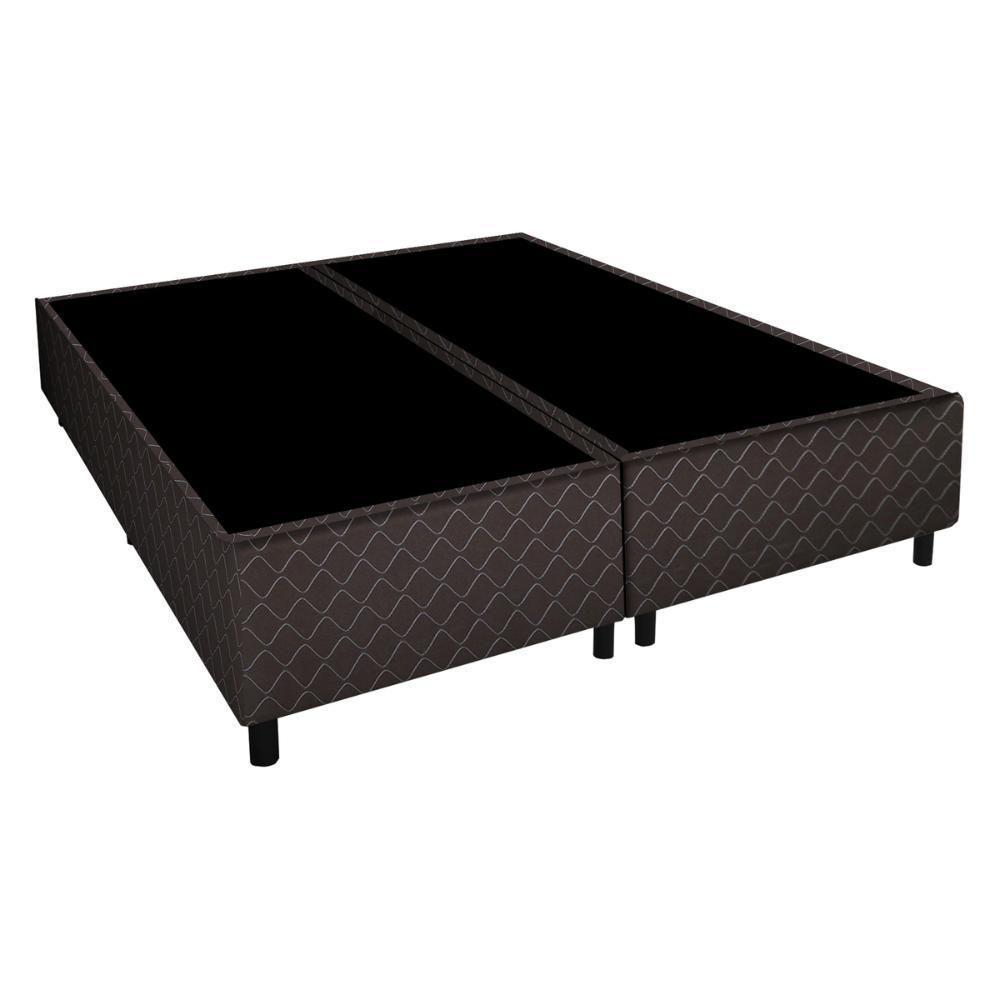 Cama Box Conjugado Queen Com Colchão 158x57x198 Sonopro Gazin Cr35337 Marrom - 3