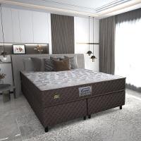 Cama Box Conjugado Queen Com Colchão 158x57x198 Sonopro Gazin Cr35337 Marrom - 1