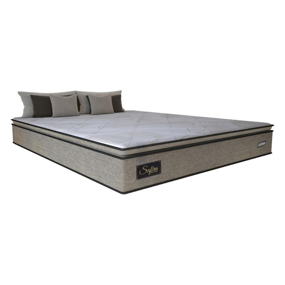 Cama Box Conjugado King Com Colchão 193x67x203 Safira Gazin Cr35347 Castor - 4