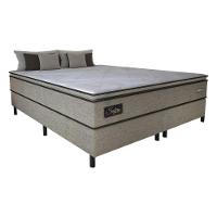 Cama Box Conjugado King Com Colchão 193x67x203 Safira Gazin Cr35347 Castor - 2