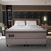 Cama Box Conjugado Queen Com Colchão 158x68x198 New Class Gazin Cr35323 Cacau - 1