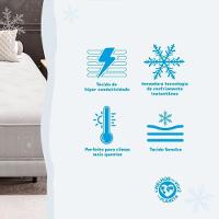 Cama Box Conjugado Queen Com Colchão 158x64x198 Nevasca Gazin Cr35296 Branco Cinza Claro - 3