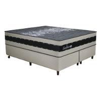 Cama Box Conjugado King Com Colchão 193x73x203 Sevilha Gazin Cr35358 Areia Preto - 2