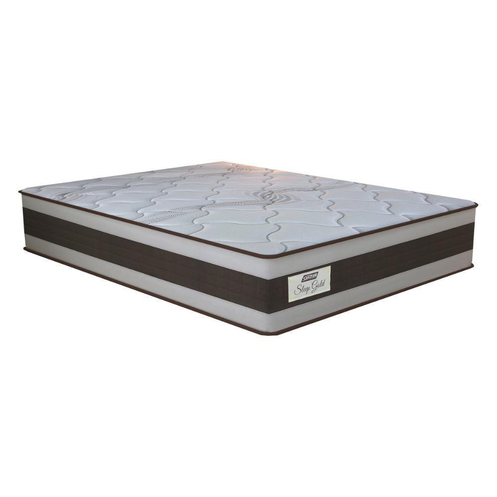Cama Box Conjugado Casal Com Colchão 138x73x188 Sleep Gold Gazin Cr35355 Marrom-bege - 5