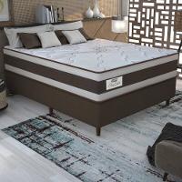 Cama Box Conjugado Casal Com Colchão 138x73x188 Sleep Gold Gazin Cr35355 Marrom-bege - 1