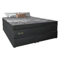 Cama Box Conjugado King Com Colchão 193x78x203 Royal Black Gazin Cr35300 Chumbo Escuro - 2