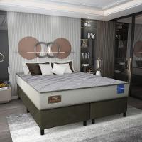 Cama Box Conjugado King Com Colchão 193x61x203 Magma Firm Gazin Cr35363 Bege Marrom - 1