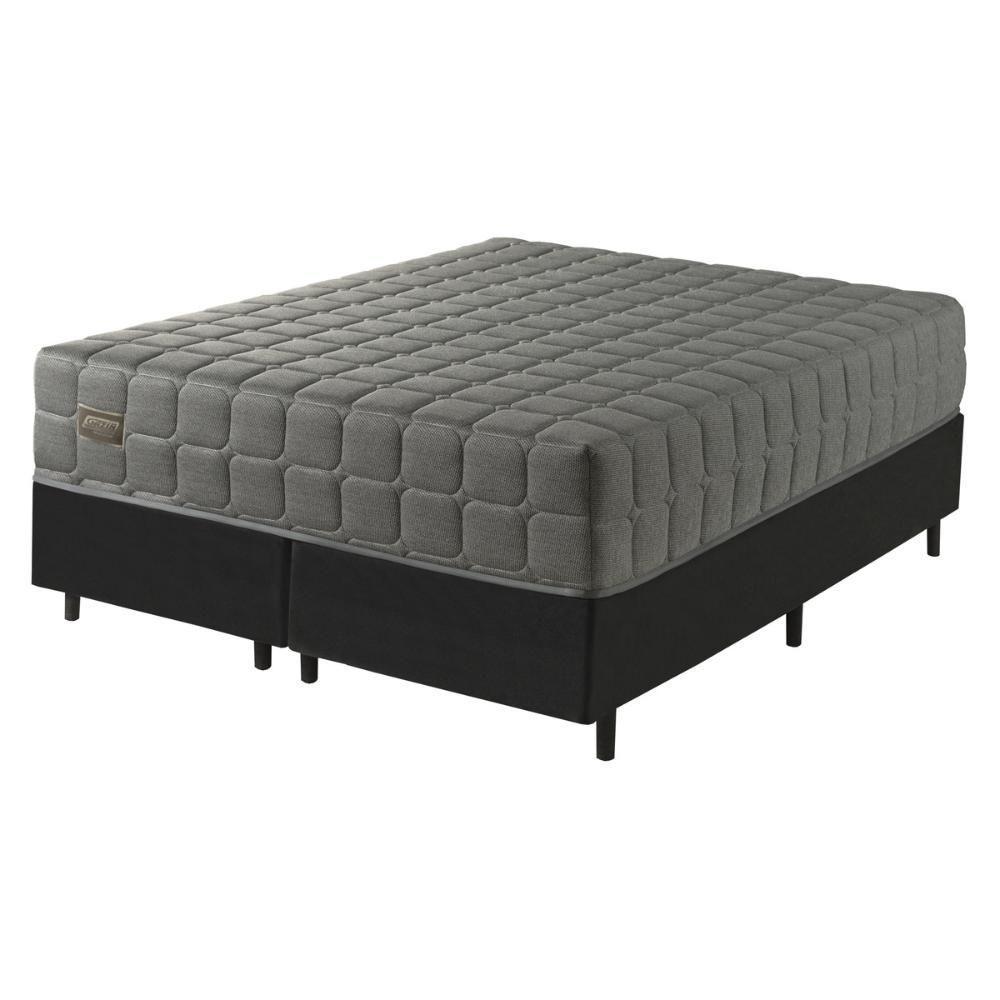 Cama Box Conjugado King Com Colchão 193x69x203 Cloud Gazin Cr35313 Grafite Preto - 2