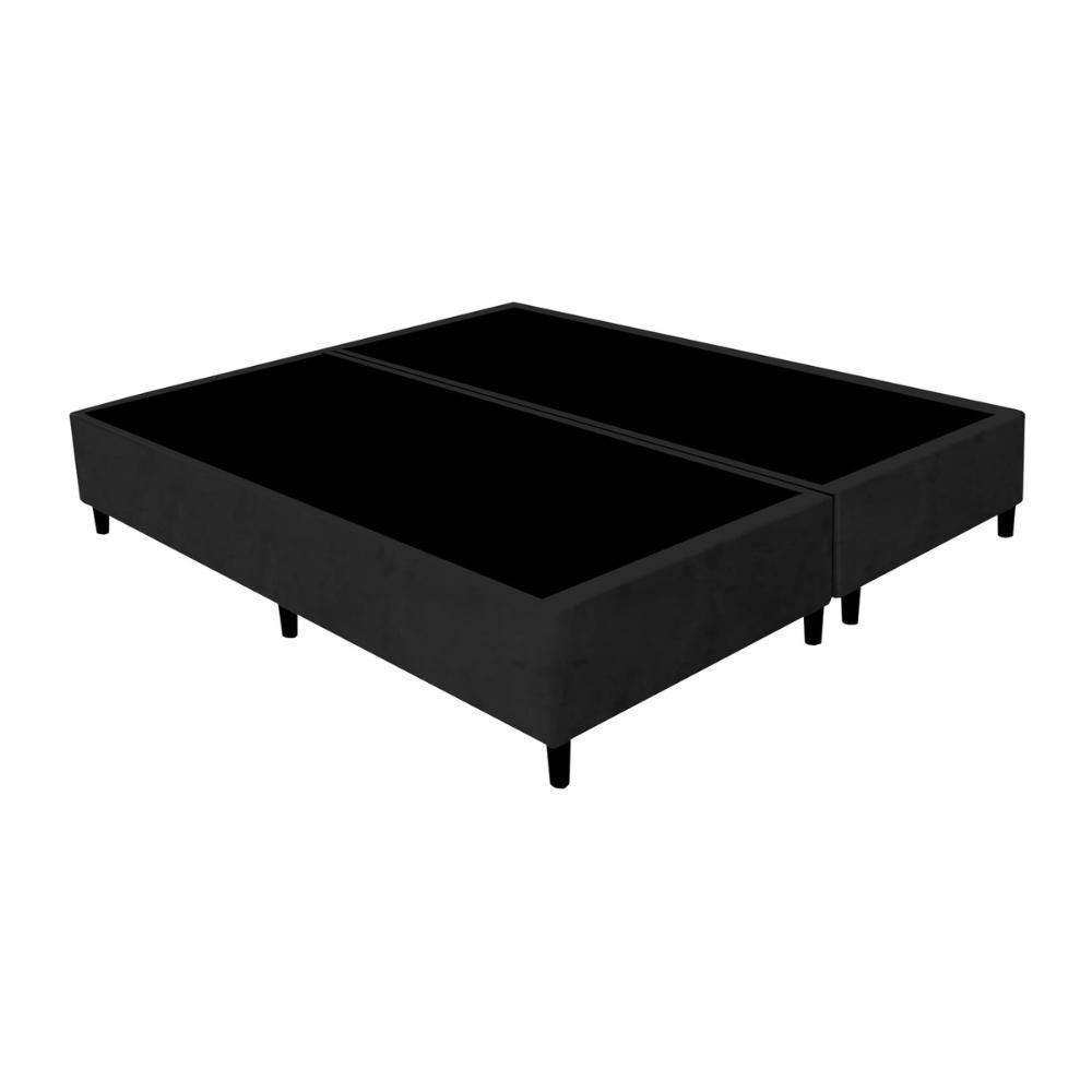 Cama Box Conjugado King Com Colchão 193x69x203 Cloud Gazin Cr35313 Grafite Preto - 3