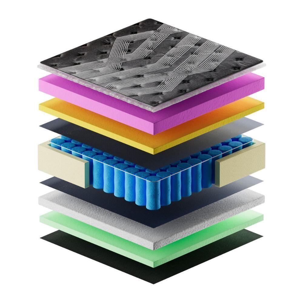 Cama Box Conjugado Casal Com Colchão 138x78x188 Royal Black Gazin Cr35299 Chumbo Escuro - 5