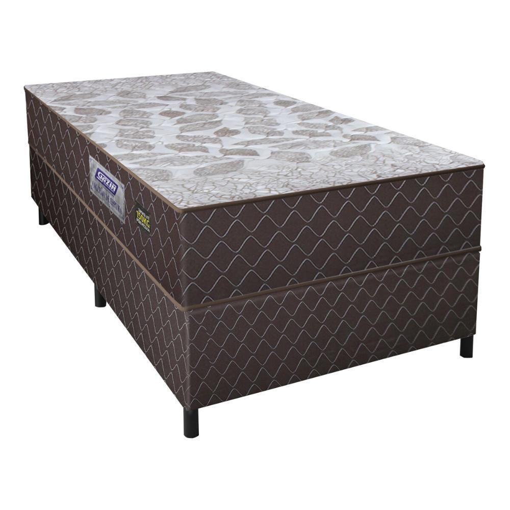 Cama Box Conjugado Solteiro Com Colchão 88x57x188 Sonopro Gazin Cr35336 Marrom - 2