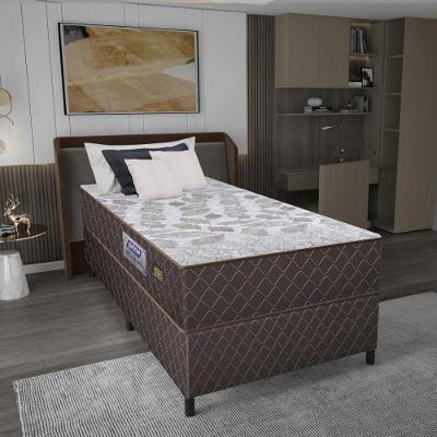 Cama Box Conjugado Solteiro Com Colchão 88x57x188 Sonopro Gazin Cr35336 Marrom