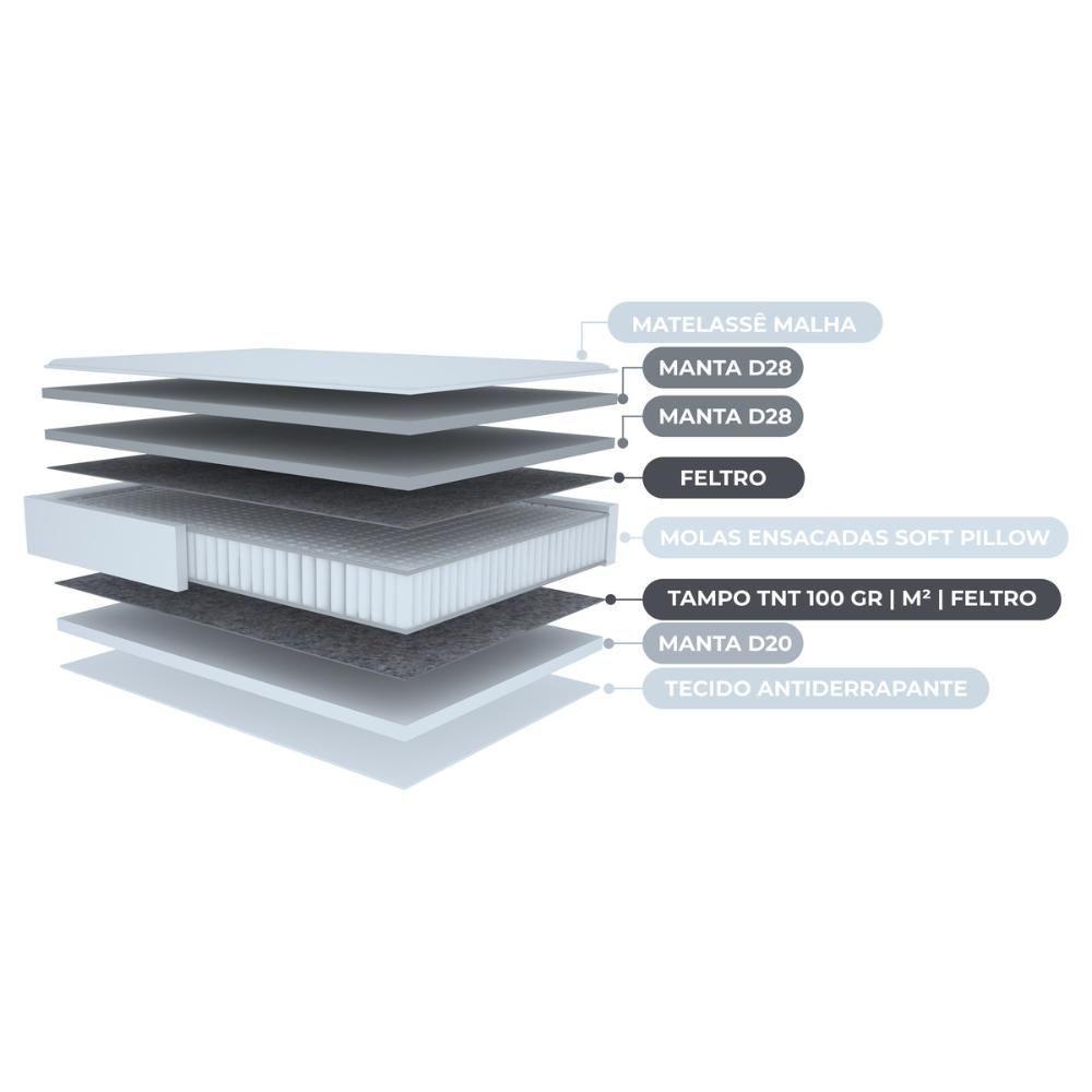 Cama Box Conjugado Solteirão Com Colchão 98x65x198 Ibiza Gazin Cr35367 Areia-marrom - 3